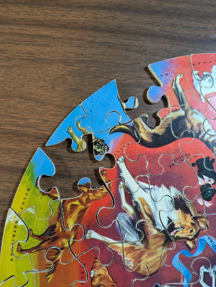 Rompecabezas de madera Springbok 1966 de colección edición de estante PRIZE DOGS - 2 piezas faltantes Foto 3 de 4