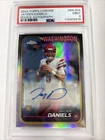 2024 TOPPS CHROME JAYDEN DANIELS REFRACTOR ROOKIE AUTO AUTOGRAPH PSA 9!