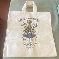 Sac cabas fourre-tout tissu blanc graphique Royal Wedding Charles Diana 1981