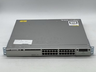 Cisco Catalyst WS-C3850-24T-L 24-Port Ethernet Switch-No Power Cable
