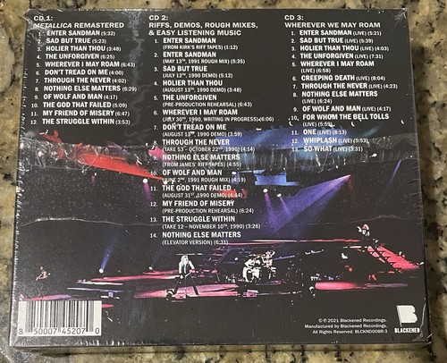 METALLICA - The Black Album Remastered Expanded Edition 3 CD Boxset - Picture 3 of 3