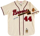 Hank Aaron Signed 1957 Mitchell & Ness M&N Braves Jersey Steiner and MLB Holo