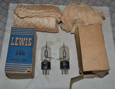 2 NOS LEWIS, PHILPS 3C24 24G VT-204 TRANSMITTING TUBE JAN-CYN-3C24