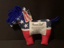 DEMOCRATIC "DAMMIT DOLL-DONKEY-POLITICAL HUMOR-7" x 5". RED/WHITE/BLUE-NEW