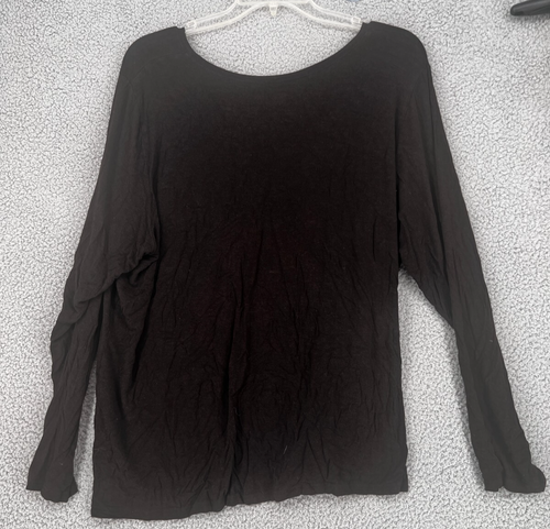 EILEEN FISHER Oberteil Damen 3X Schwarz Tunika Shirt Viskose Pullover Langarm - Bild 7 von 9
