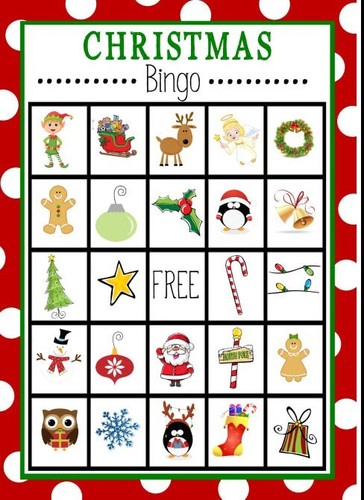 Weihnachten Bingo 8 Karten Spiel 2025 Urlaub PDF hochwertige Datei Spaß Feiertage - Bild 3 von 7