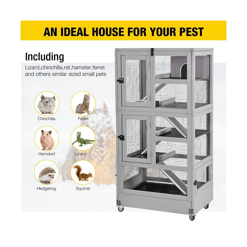 Aivituvin Ferret Cage Large Chinchilla Cage Rat Habitat 5 Levels for