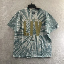 Junk Food Men T Shirt Super Bowl Graphic Blue Tie Dye Large Cotton Crew Neck