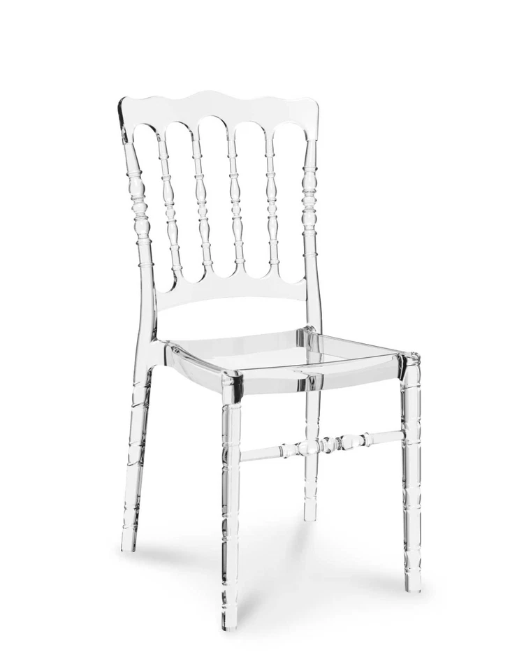 Acrílico Fantasma Vidrio Acrílico Vintage Boda Silla Transparente Nuevo - Imagen 2 de 4