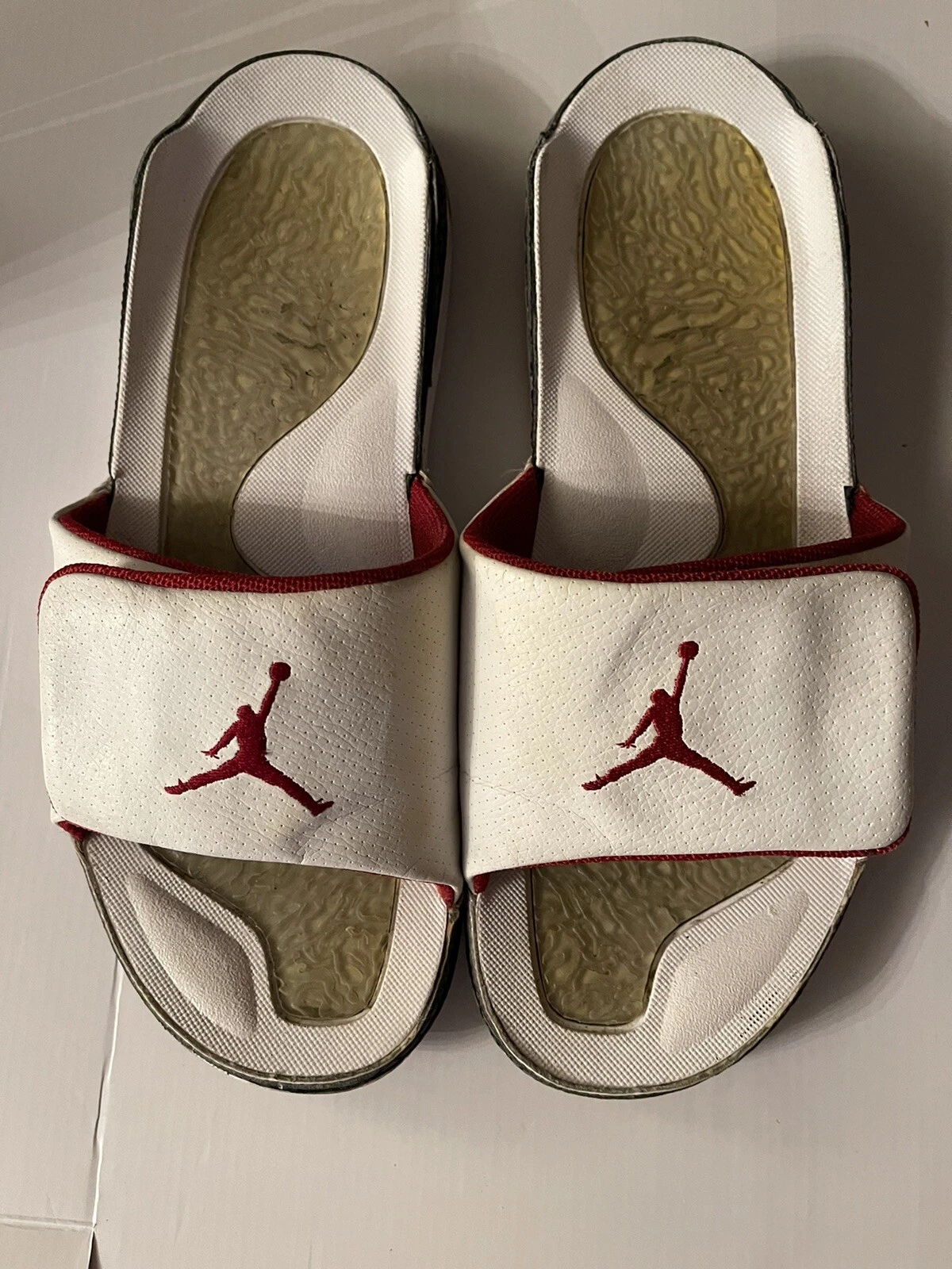 Sandali 2010 NIKE Air Jordan 3 Slide III taglia USA 12 bianchi cemento