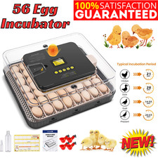56 Egg Incubator for Hatching Eggs w/Automatic Egg Turning Temperature Control-