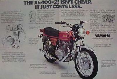 YAMAHA XS-550 ポストカード　SR-400 YAMAHA XS-550 ポストカード SR-400 Yamaha XS 400 1979 3 A4