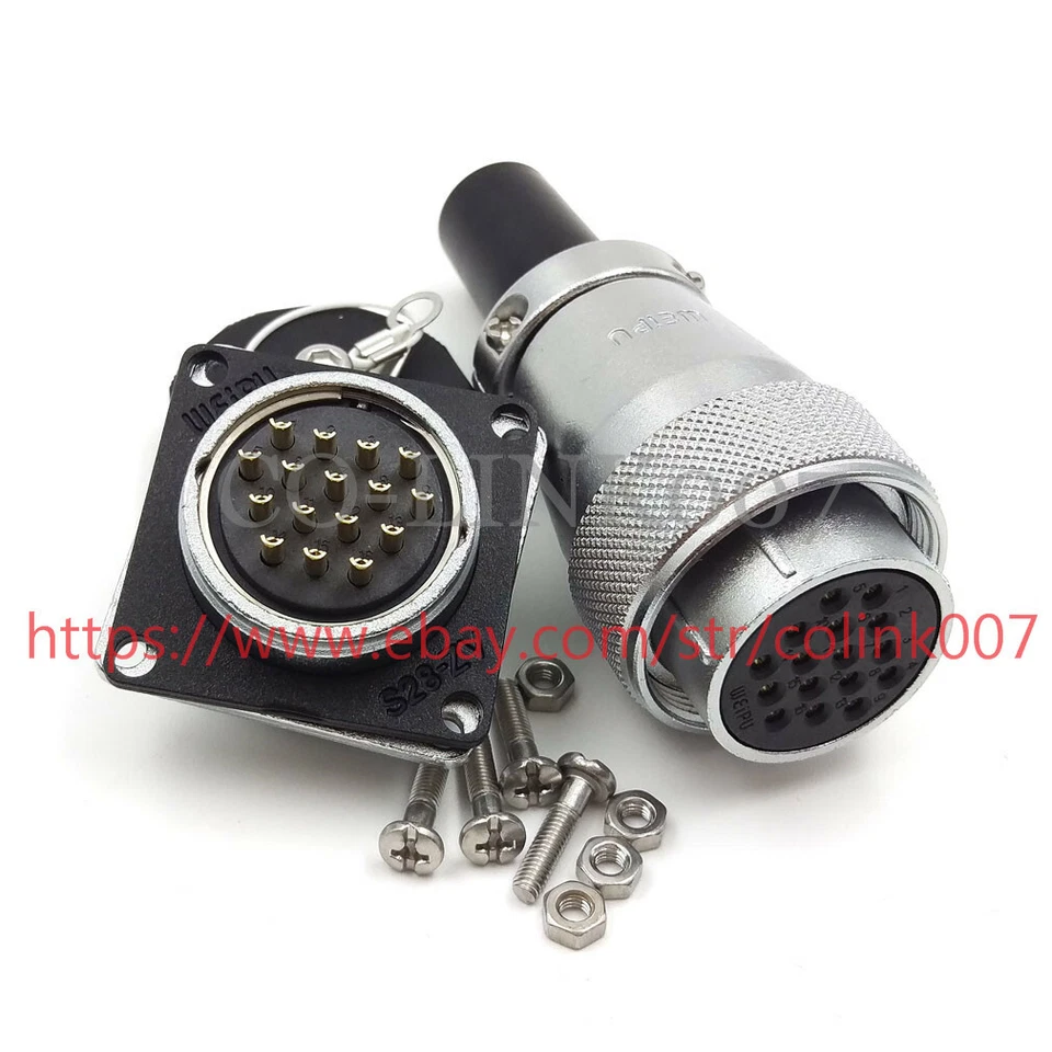 WEIPU WS28 16 pin Aviation Connector, Bulkhead Panel Mount LED Electric Plug - Image 2 of 4