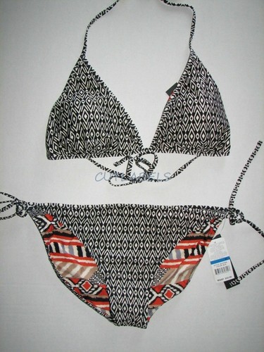 Kenneth Cole XL Reversible Bikini Swimsuit Tribal Animal Print Bathing Suit - Picture 3 of 8