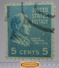 1817 - 1825 USA Postage James Monroe 5 Cents Stamp - #S42214NQ
