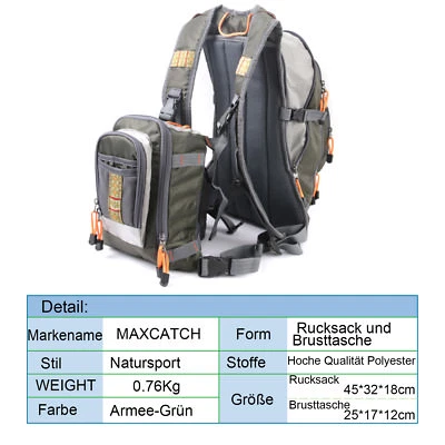 Maxcatch Fliegenfischen Weste für Angelausrüstung Verstellbare Größe - Bild 1 von 4