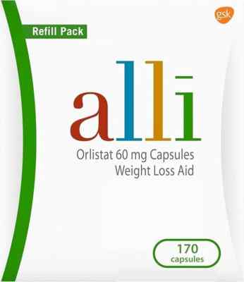 New-alli Diet Weight Loss Supplement Pills Orlistat 60Mg Capsule 170 Count