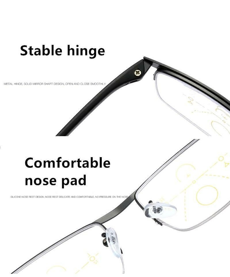Smart zoom Reading glasses distance&near Progressive multifocus Anti