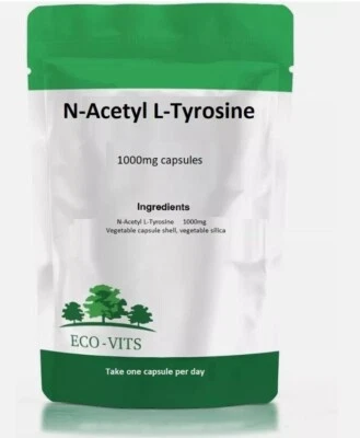 ECO-VITS N-Acetyl L-Tyrosine 1000mg Capsules – Mental Focus & Stress Support