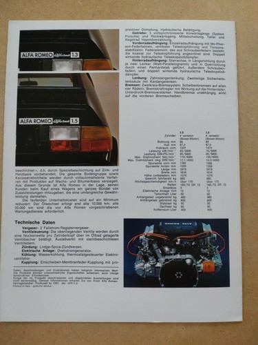 Alfa Romeo Alfasud 1,3 1,5 TI Prospekt 10.1979 - Picture 5 of 5