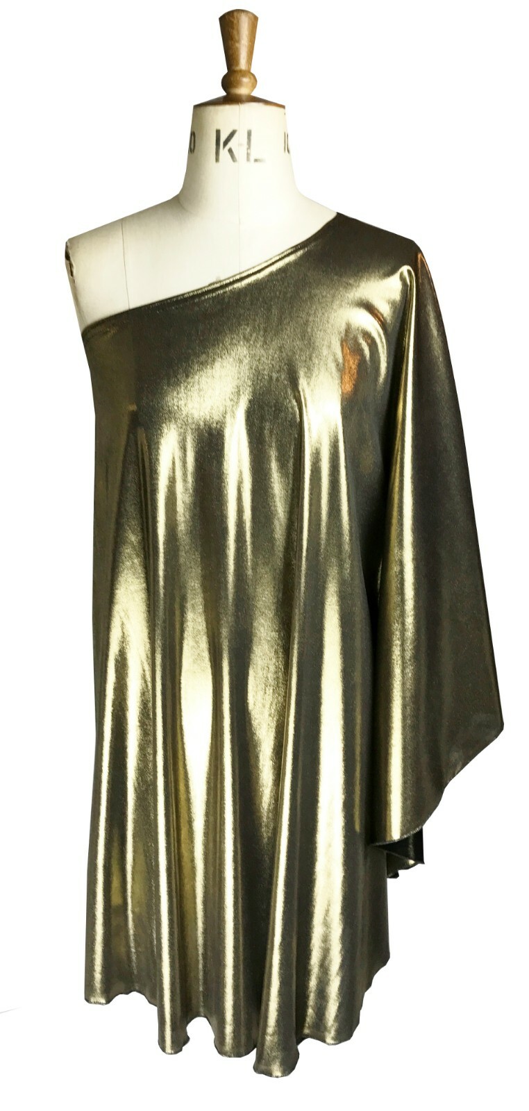 gold lame dress 70s