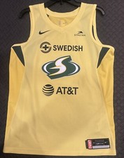 Seattle Storm Womens M Yellow Jersey Nike Breanna Stewart #30
