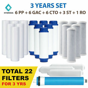 5 Stage Reverse Osmosis Home Drinking Water Filter RO System Filter 1/2/3 Years