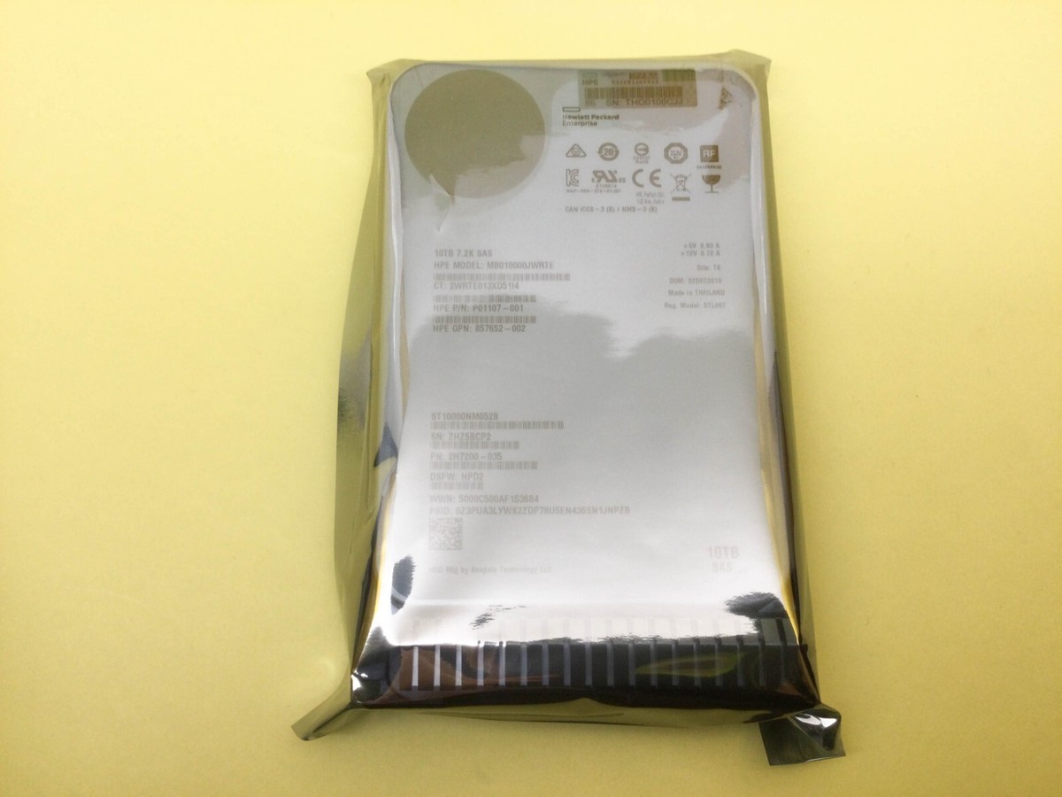 857644-B21 HP 10TB SAS 12G MIDLINE 7.2K LFF (3.5IN) SC 512E