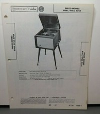 SAMS PHOTOFACT SERVICE MANUAL 345-11 PHILCO RECORD PLAYER E1362 E1762 E1764