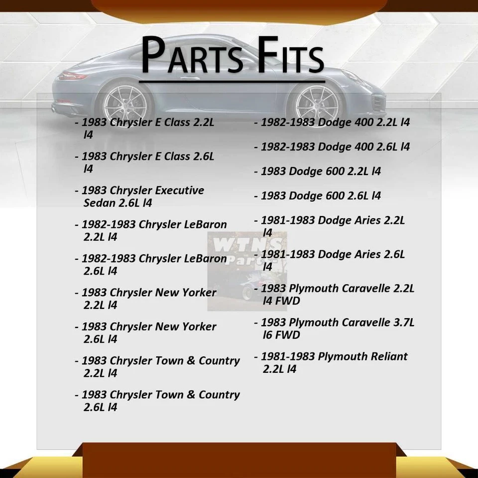 Juego de 4 amortiguadores y puntales traseros delanteros KYB Excl-G para Chrysler LeBaron 1982 1983 Foto 2 de 4
