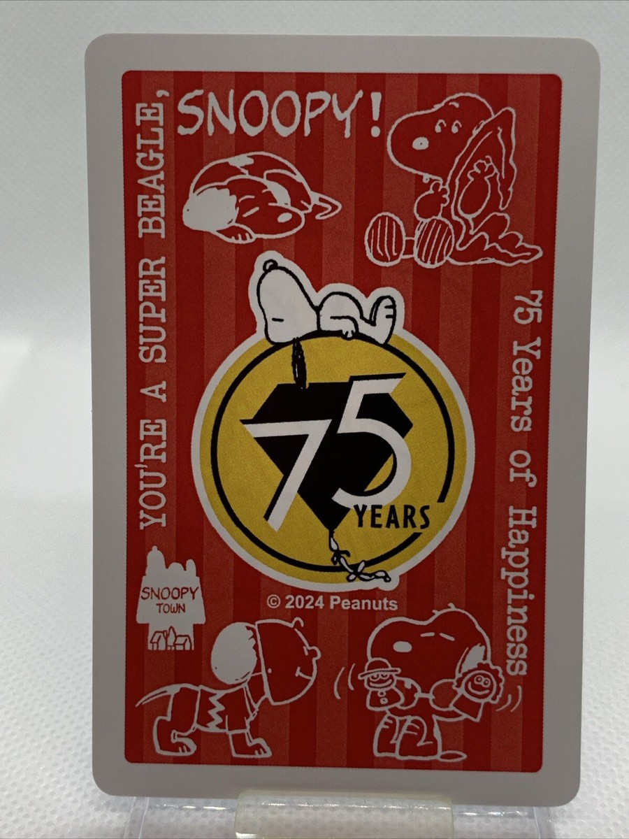 Snoopy 75th Anniversary Playing Cards ”Spade-Nine” Snoopy Town