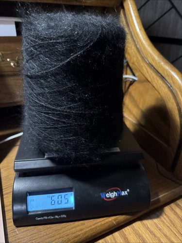 One Cone Soft MERINANGORA Onyx Black Yarn Made In Italy 600g Alpina Cup - Picture 6 of 8