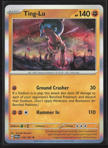 110/167 Ting-Lu - Twilight Masquerade Holo Rare NM Pokemon