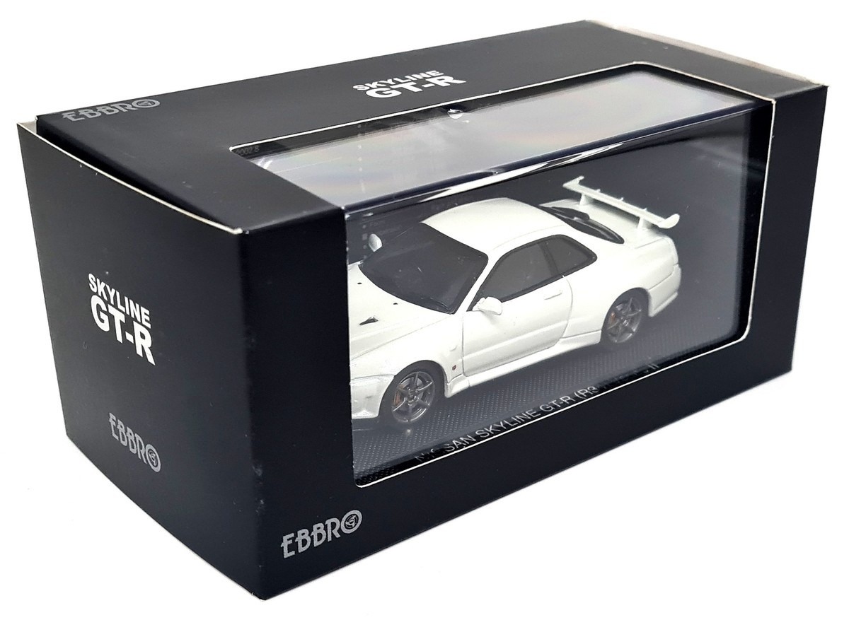 エブロ 1/43 スカイライン GT-R R34 V-specⅡ カスタム品 Ebbro 1:43 Nissan Skyline GT-R (R34) Vspec II silver 44150