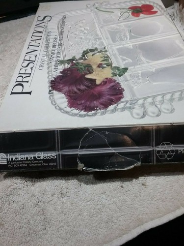 INDIANA GLASS PRESENTATIONS CRYSTAL COLLECTION 5-part RELISH TRAY - Pre-owned - Picture 5 of 6