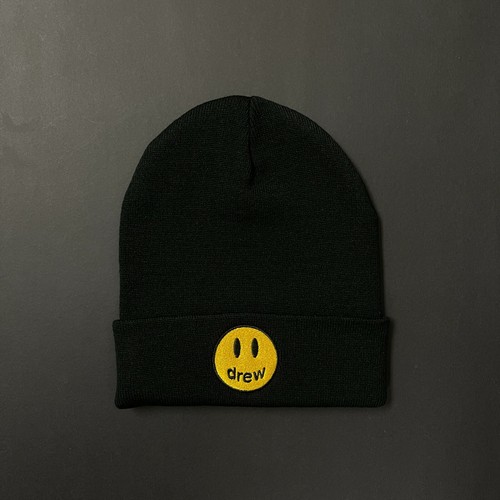 Auth Drew House mascot rib Beanie black 