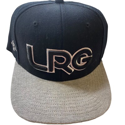 Lifted Research Group Black and Gray LRG Snapback Hat We Get Mad Done True Heads