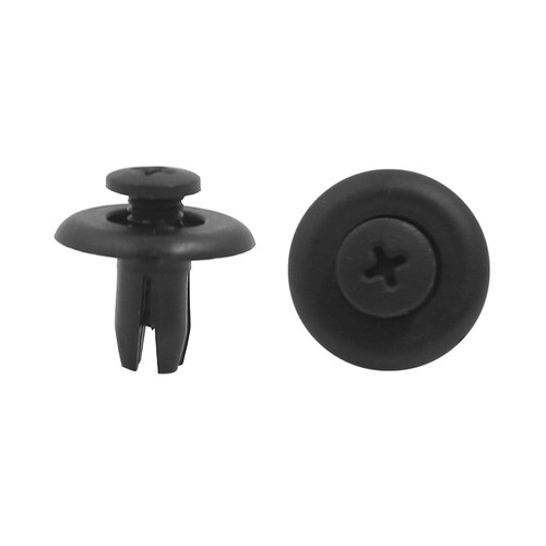 30 pcs Aile noire rivet fixation Agrafe Pousser 6mm Diamètre trou