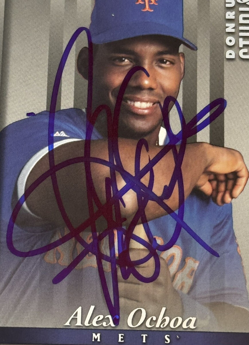 Alex Ochoa 1997 Donruss Studio Authentic Signed Autograph Auto
