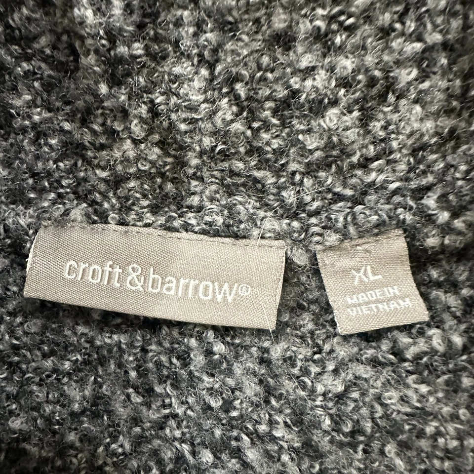 Cárdigan Croft & Barrow Botón Manga Larga Mujer XL Gris Lana Foto 2 de 4