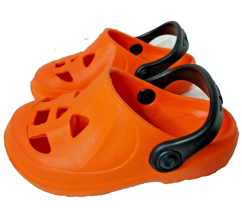 Zuecos sin marca para niños pequeños talla 9 naranja Jack O linterna truco regalo Halloween Foto 2 de 4