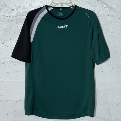 Jako Sports Football Soccer Training Mens Short Sleeve Jersey Shirt Green Large