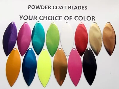FISHGRUB BLADES 10 sz 4.5 smooth willow leaf blades spinner baits or lure making, replacement