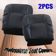Fits 2005-2021 Nissan Frontier Front Bottom Perforated Leather Seat Cover Black