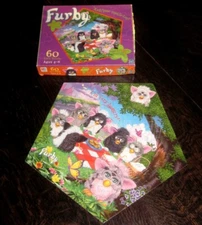FURBY jigsaw puzzle pentagon 1999 electronic robotic toy Owllike Alien picnic