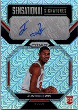 2022-23 Prizm Sensational Signatures Mojo Prizm /25 #SS-JW Justin Lewis RC Bulls
