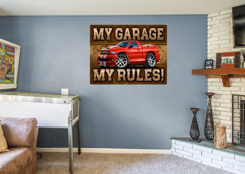 Ram SRT10 Viper Truck My Garage My Rules Wall Art Graphic Sticker - Picture 2 of 4