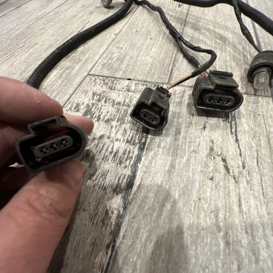 Juego de 3 conectores de cableado de enchufe de coleta de 3 pines y 2 VW Jetta Golf Audi A3 Passat Foto 2 de 4