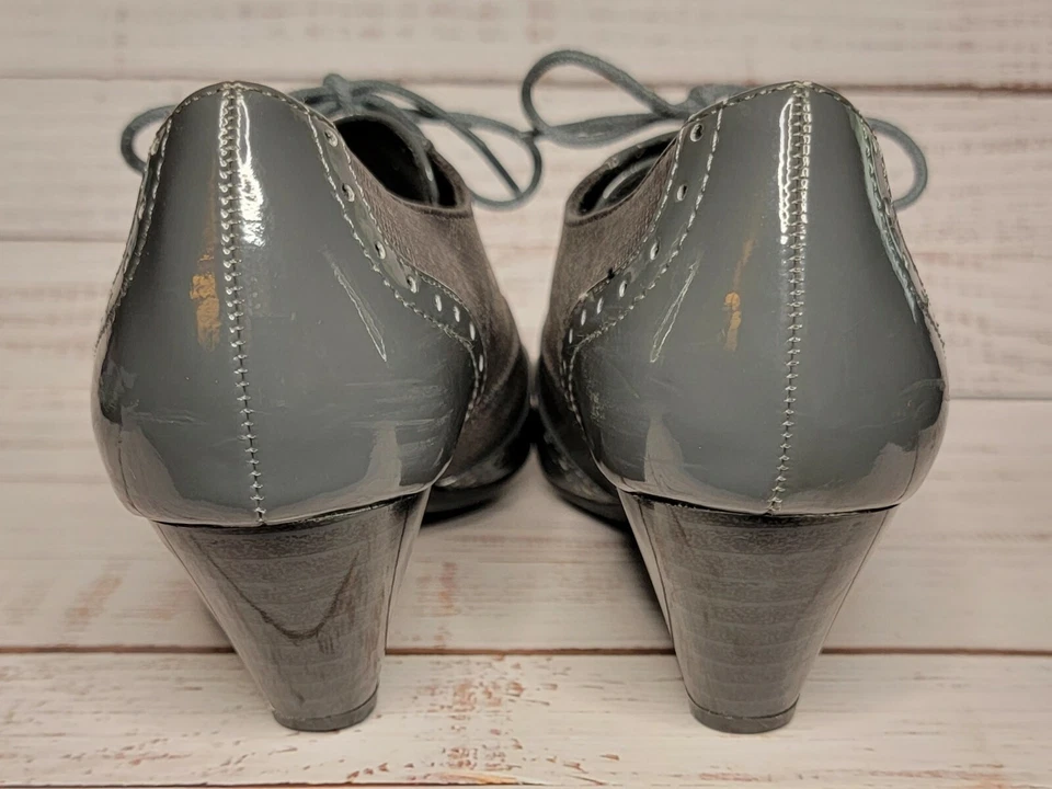 Vestido de salón Gianna estilo suave para mujer 7,5 mediano, gris carbón/patente Foto 4 de 4