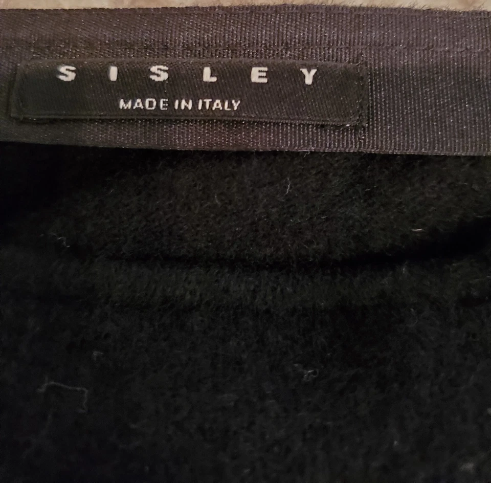 Sisley 黑色 100% 羊毛 A 字裙 S 码  — 第 2/4 张图片